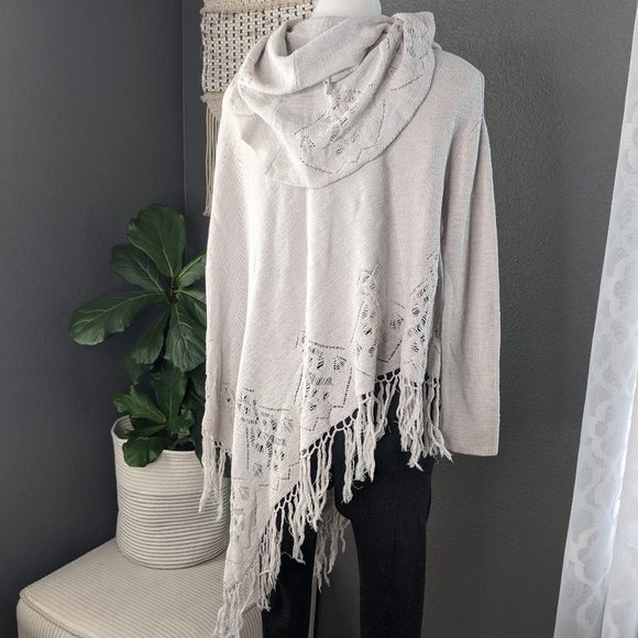 Free People Temptress Cowl Neck Sweater Poncho - Picture 5 of 13